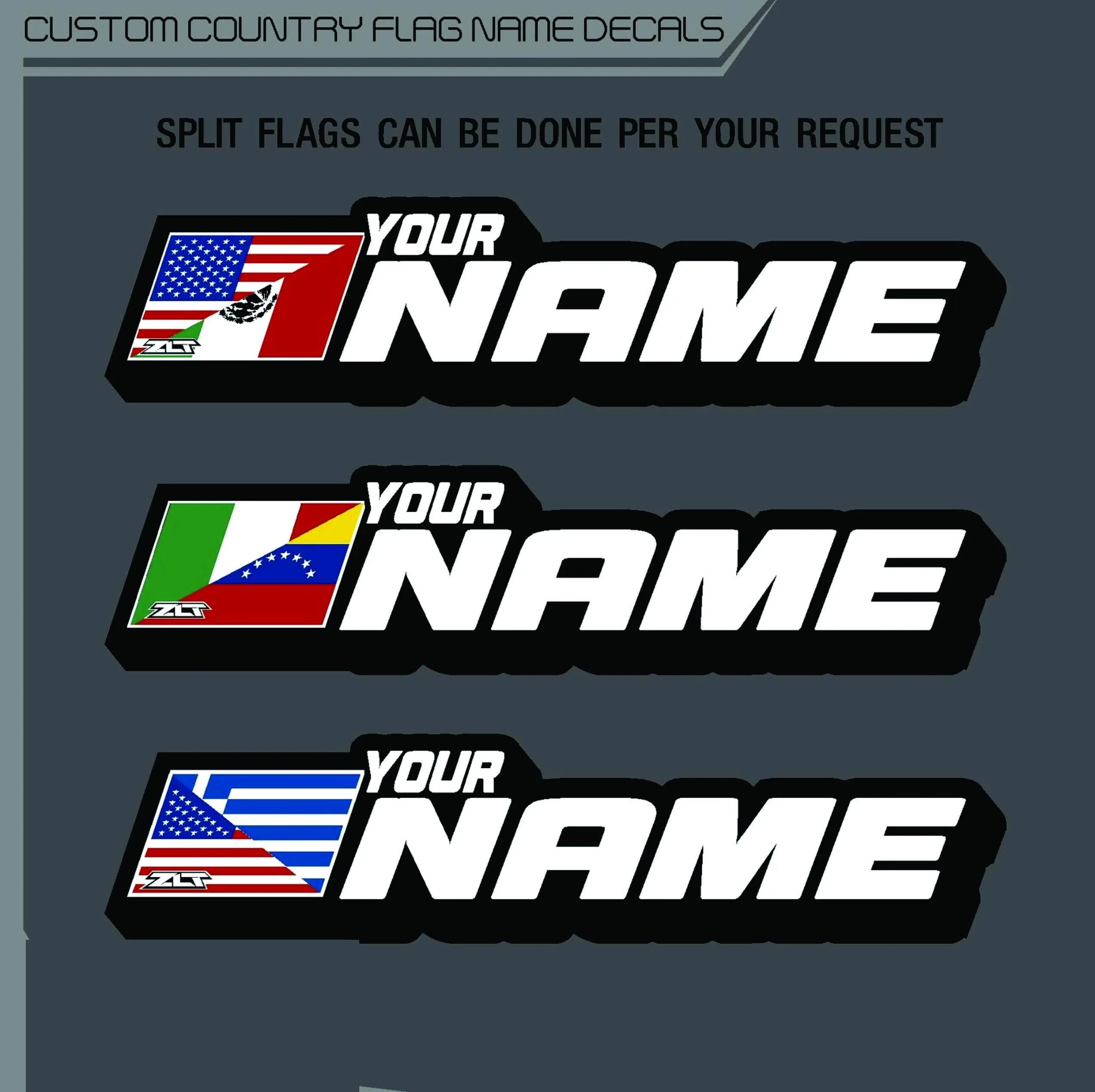 Personalized Country Flag Name