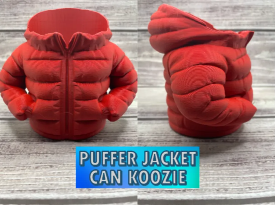 Puffer Jacket Can Koozie