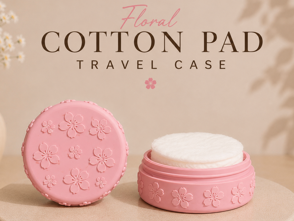 Cotton Pad Travel Case - 20 Colours Pad Holder | Compact Reusable Screw Container